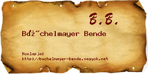 Büchelmayer Bende névjegykártya